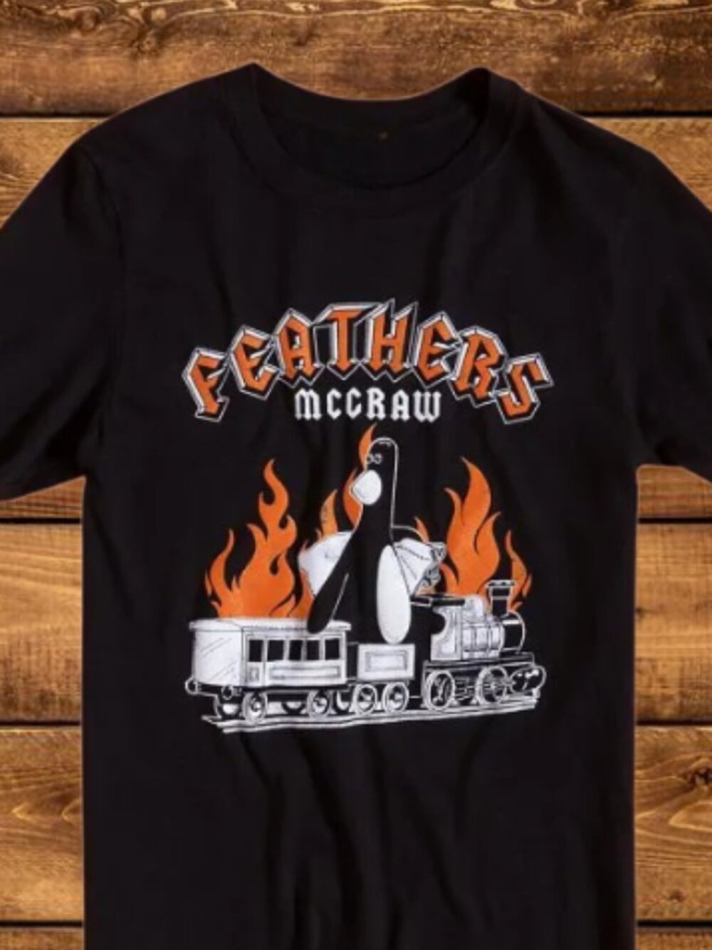 Wallace & Gromit Feathers McGraw Rock Black T-Shirt